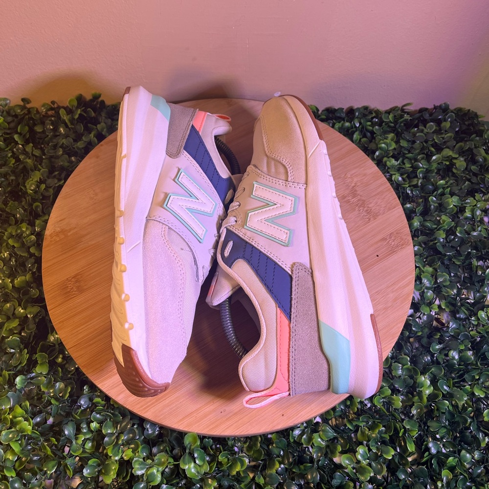 🔥 NEW BALANCE WS009RB1 WOMENS RUNNING SHOES BEIGE LEATHER SUEDE SIZE 8.5 NWOT - Picture 6 of 9